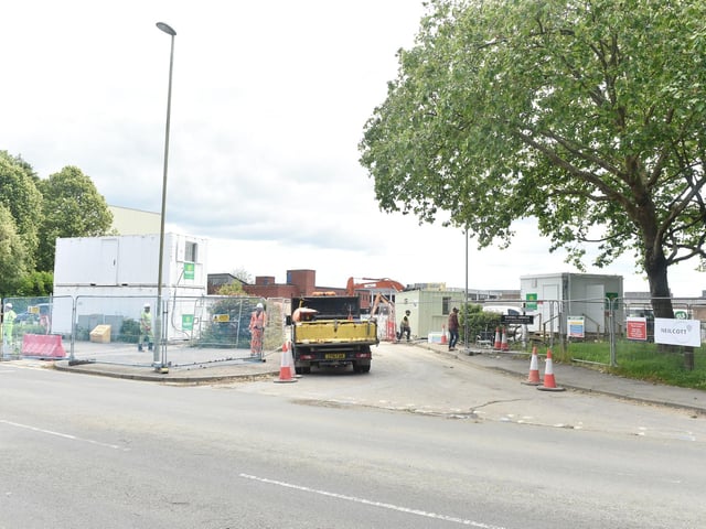 The demolition site of Osborn Road car park in Fareham.