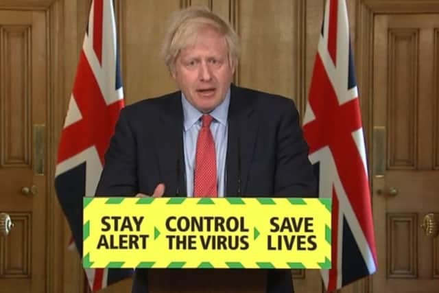 Prime Minister Boris Johnson during a media briefing in Downing Street, London, on coronavirus (COVID-19). PA Photo. Picture date: Thursday May 28, 2020. See PA story HEALTH Coronavirus. Photo credit should read: PA Video/PA Wire