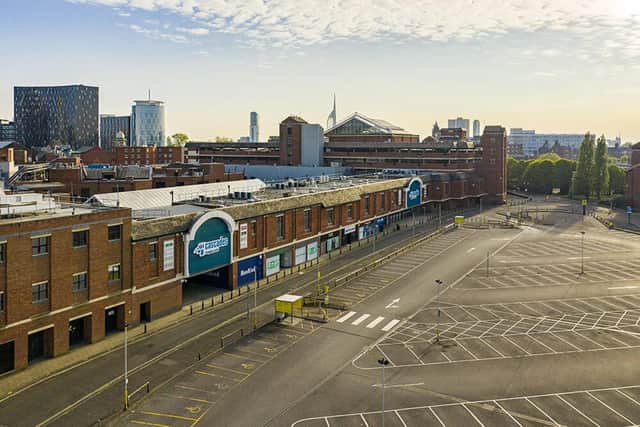 Drone footage of Cascades Shopping Centre, Portsmouth. Picture: Solent Sky Services