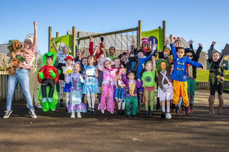 Staff and pupils from Victory Primary School dressed to impress for World Book Day 2025. Pictured - Pupils from Victory Primary School dressed up for World Book Day. Photos by Alex Shute