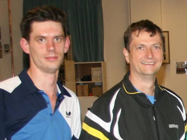 Dave Woodacre, left, and Richard Billings both won three games as Soberton A beat Emsworth Eagles in the Portsmouth Table Tennis League