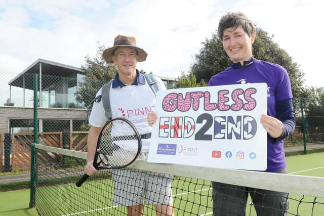 Justin Hansen, 59, and his partner Alice McGarvie, 45, will be walking from Lands End to John O'Groats to raise money for the cancer charity, Penny Brohn UK and PINNT (Patients On Intravenous & Nasogastric Nutrition Therapy). 
Picture: Sarah Standing