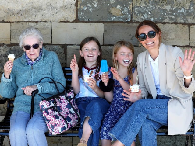 From left, Valerie, Alana, nine, Annie, seven, and Aimee