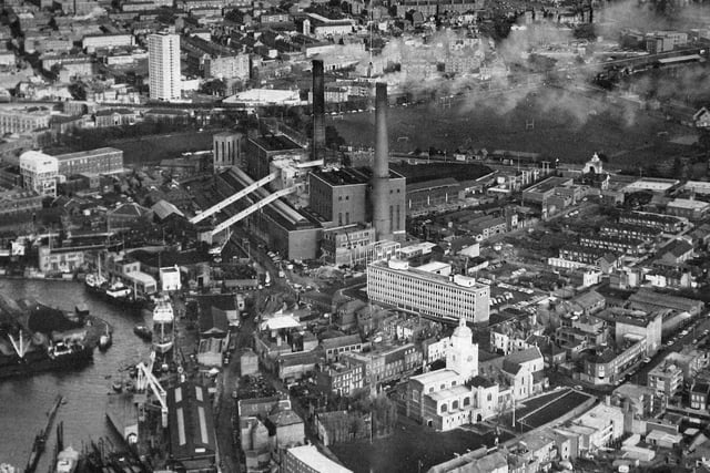 Just fifty years ago but what changes. Taken in 1969, this aerial view of Old Portsmouth does not ring true with the same scene today.
Picture: Stephen Payne collection