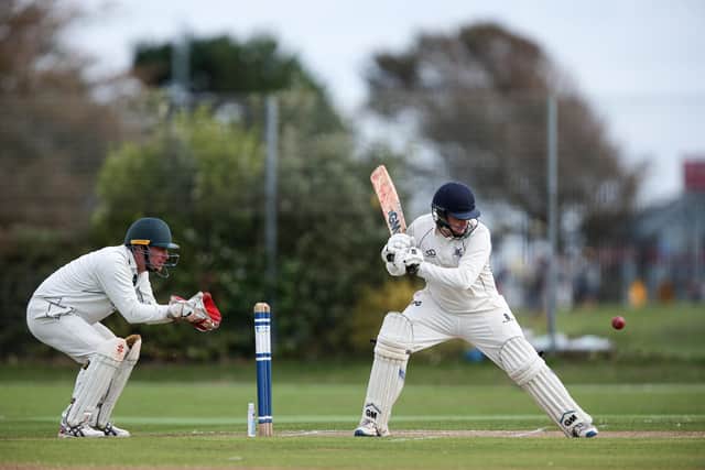 Portsmouth 2nds skipper Jordan Palmer-Goddard in action against Bedhampton. Picture: Chris Moorhouse