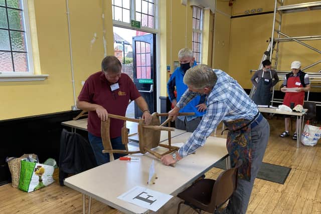 Havant Repair Cafe members fix a chair at last year's Big Green Week.