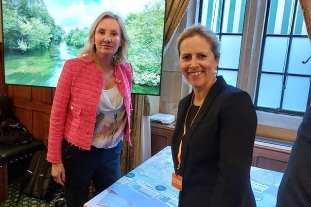 Caroline with Southern Water's Chief Customer Officer in April.