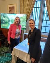 Caroline with Southern Water's  Chief Customer Officer in April.