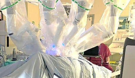 Study trial during pelvic surgery at Queen Alexandra Hospital, Portsmouth © Maria Perissiou
