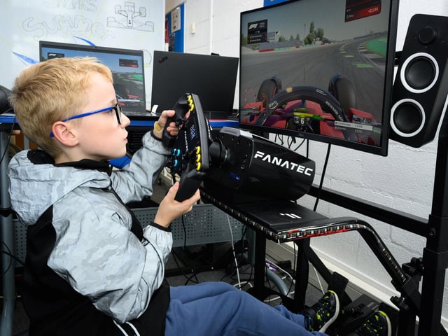 Pictured is: Ethan Curry, 10 on the Immersive Gaming Consoles.
Picture: Keith Woodland (080621-7)