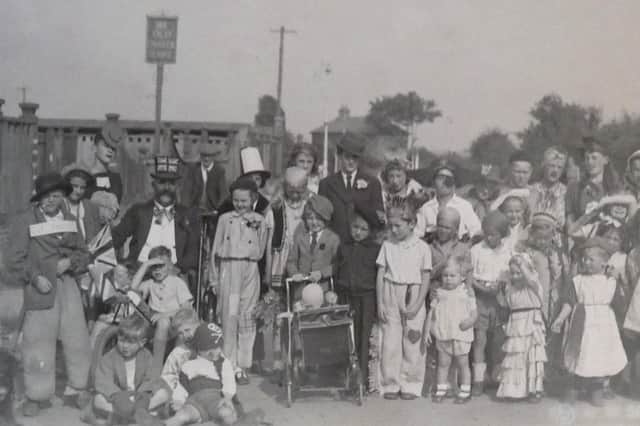 The VE Day parade about to set off from the Oyster House pub, Locksway Road, Milton, Portsmouth. Picture: Alan Cunningham