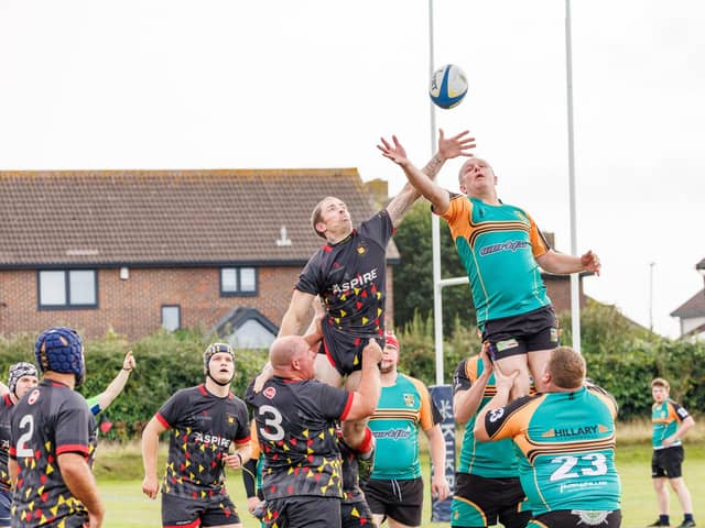 Southsea Nomads (black
ed) v Alresford. Picture:Marcin Jedrysiak