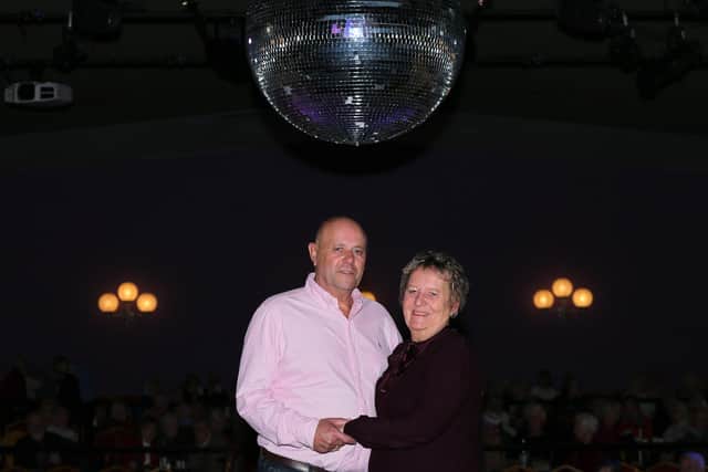Reg and Patsy Killengray returned to Mill Rythe Holiday Village, Hayling Island, 51 years after meeting there. They are pictured in the ballroom.
Picture: Chris Moorhouse     (110320-012)