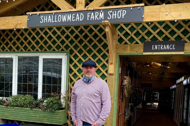 Former Pompey player Stuart Doling pictured in front of his Shallowmead Farm Shop in Lymington