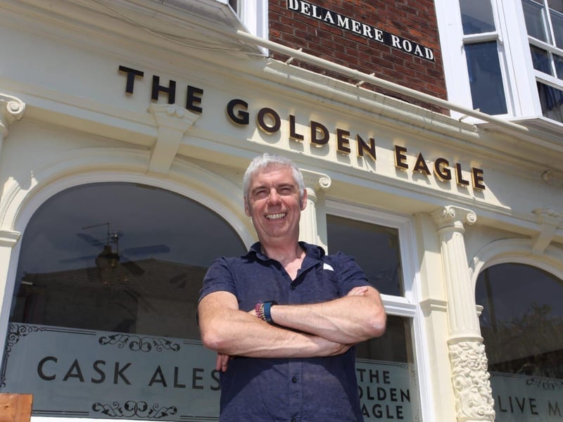 The Golden Eagle pub in Delamere Road in Southsea has a beer garden.