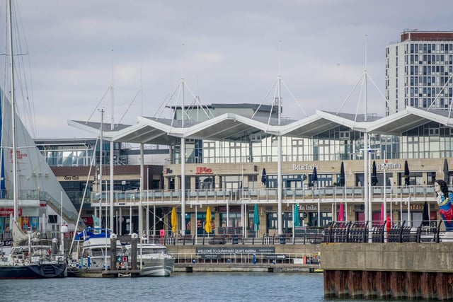 Gunwharf Quays is offering discounts of up to 60% across its 90 shopping, dining and leisure brands.
Picture: Habibur Rahman