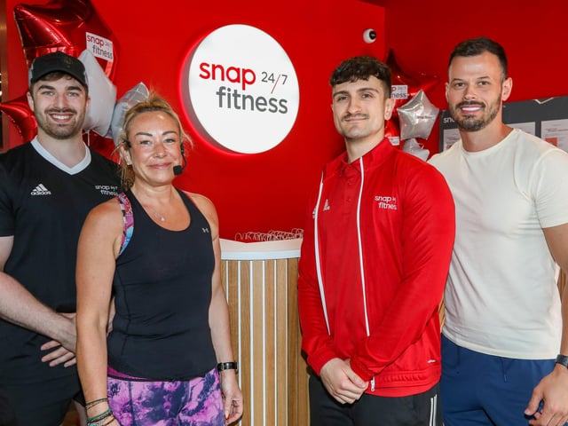 Staff (from left): Oli Taylor, Christina Campbell, assistant manager Reece Lambourne and Christian Moineagu. Picture: Chris Moorhouse (220624-20)
