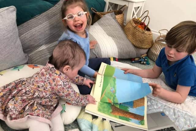 Five-year-old Ivy Plested is part of the family at Fareham's Rainbow Centre, and spends time there with older brother Oliver and baby sister Flora