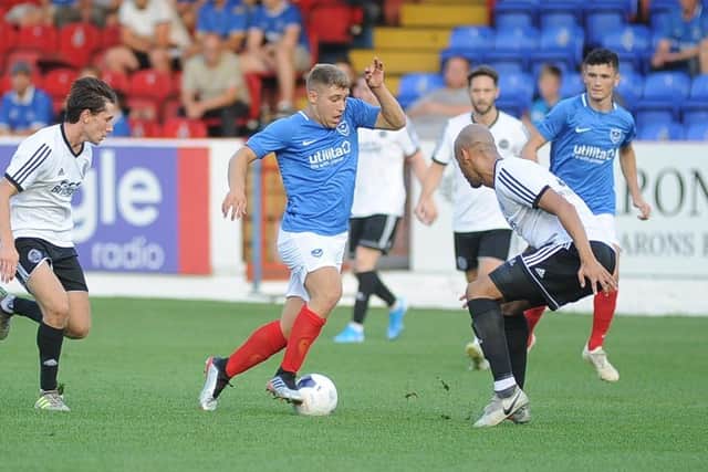 Stan Bridgman in action for Pompey Academy against Aldershot in 2019. He is set to make his Pagham Wessex League debut against US Portsmouth on Tuesday.

Picture: Habibur Rahman