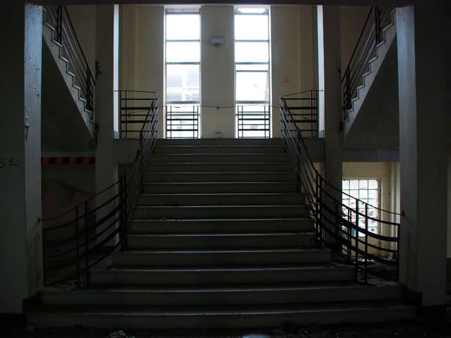 The main entrance lobby staircase