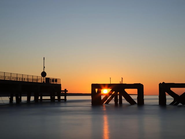 Sunrise at Eastney Beach.