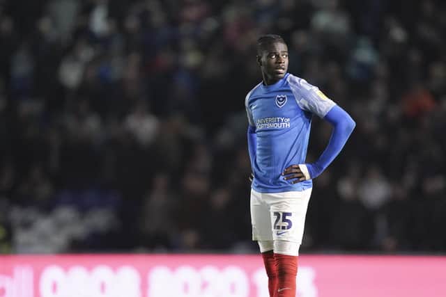 Jay Mingi recorded Pompey's only shot on target against Derby