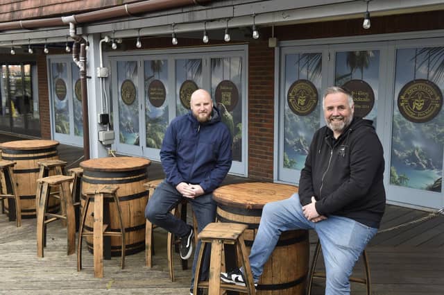 Rapscallions is coming to The Boardwalk at Port Solent in May 2024.
Pictured is: Owners (l-r) Calvin Swan and Dan Swan.
Picture: Sarah Standing (250424-1063)
