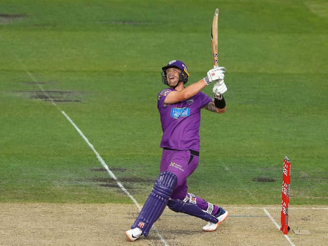 Ben McDermott in BBL action for the Hobart Hurricanes. Photo by Robert Cianflone/Getty Images.