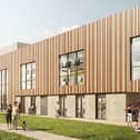 An artist's impression of the extension to Fareham Leisure Centre.