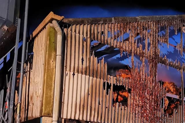 Fire crews have been tackling a barn fire on the Isle of Wight since yesterday. Picture from Hampshire and Isle of Wight Fire Rescue Service