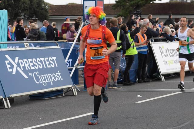 Pictured is: Rei Noorduijn from Portchester who ran the 10-mile course in support of Portsmouth-based charity, Motiv8
Picture: Keith Woodland (171021-0)