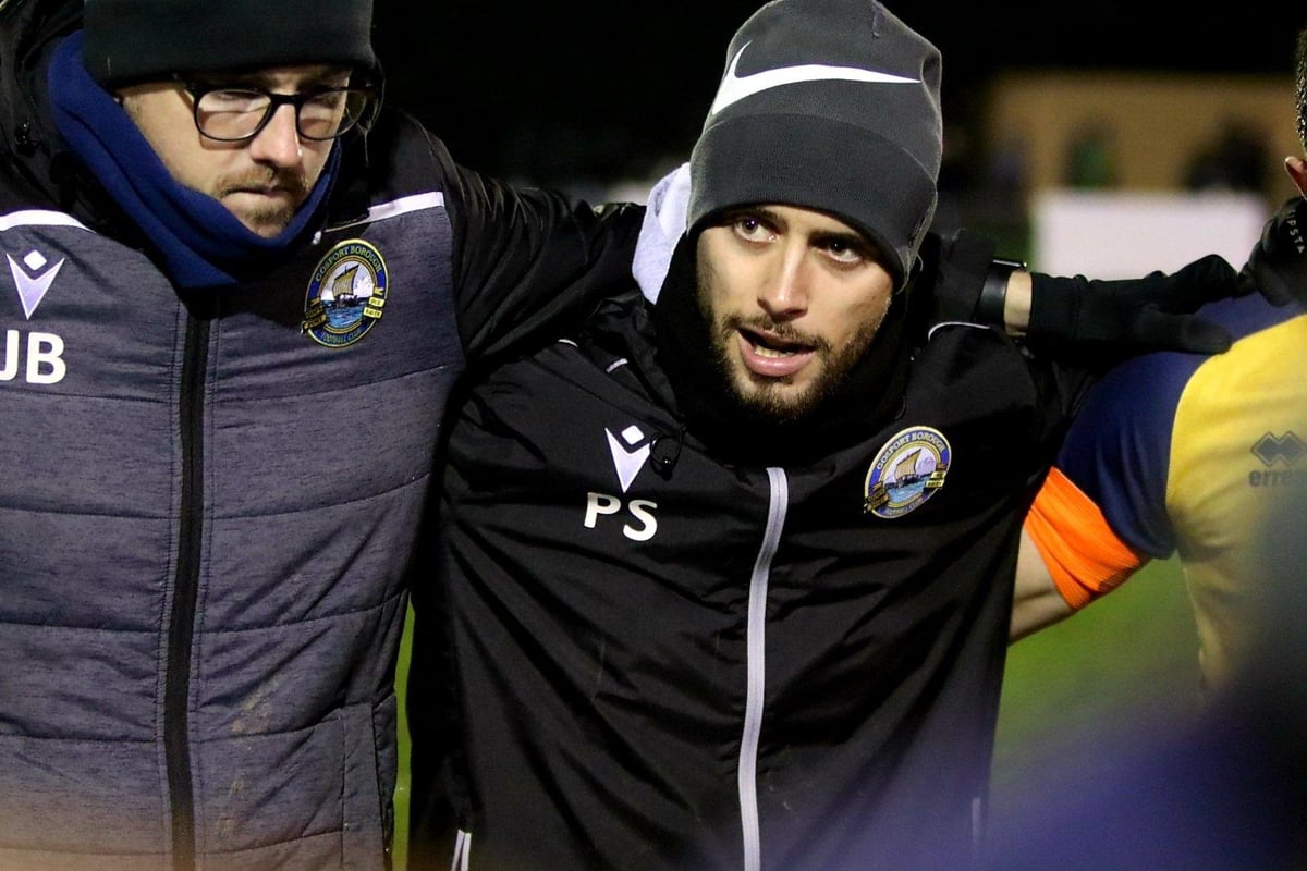 Gosport Borough under-18s joint managers Joe Lea and Pat Suraci ...