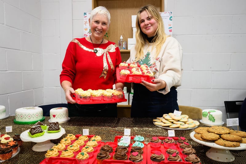 Denise and Missy from Sophisticakes at the Wickham Christmas fayre