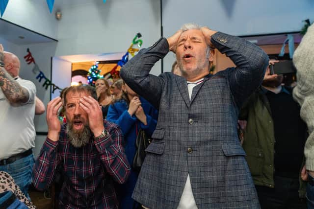 Heartbreak for England fans at The Kings in Southsea, on Saturday, December 10, watching the Three Lions v France World Cup Quarter Final. Picture: Matthew Clark