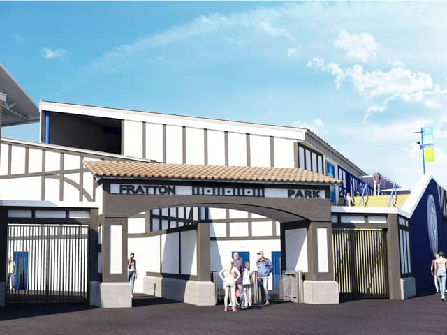 An artist's impression of how the new-look Milton End, with work having now started on the new stand. Picture: Portsmouth FC