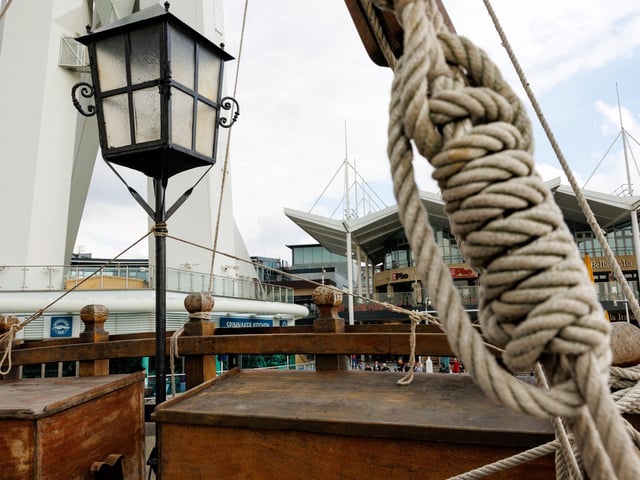 Visitors had the chance to step aboard the replica of Christopher Columbus' famous vessel