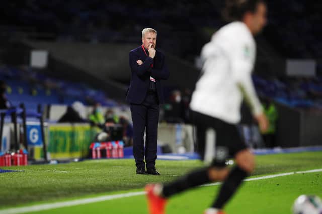 Pompey boss Kenny Jackett was disappointed in the manner of 'one or two' of Brighton's goals last night. Picture: Joe Pepler