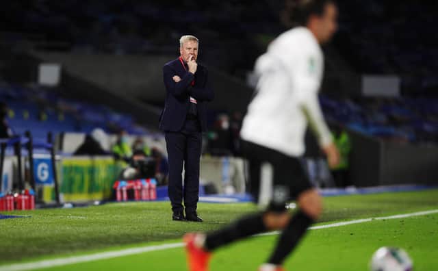 Pompey boss Kenny Jackett was disappointed in the manner of 'one or two' of Brighton's goals last night. Picture: Joe Pepler