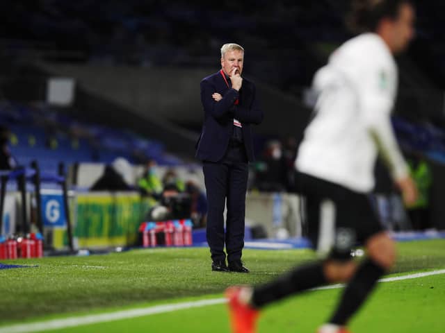 Pompey boss Kenny Jackett was disappointed in the manner of 'one or two' of Brighton's goals last night. Picture: Joe Pepler