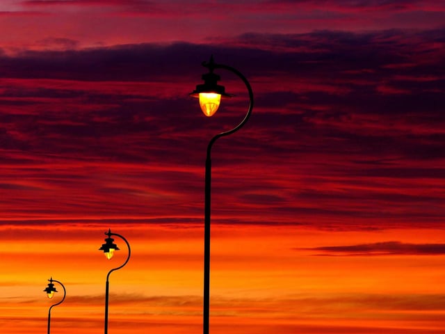 The Lampposts on the promenade at Priddy's Hard, Gosport. Credit:  Alison Treacher.