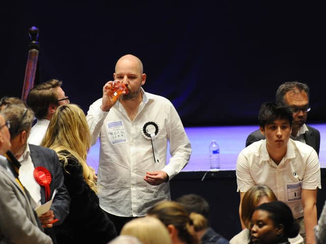 Portsmouth elections 2024 at Portsmouth Guildhall on Thursday, May 2. Pictured is: George Madgwick, leader of the Portsmouth Independent Party. Picture: Sarah Standing (020524-8108)