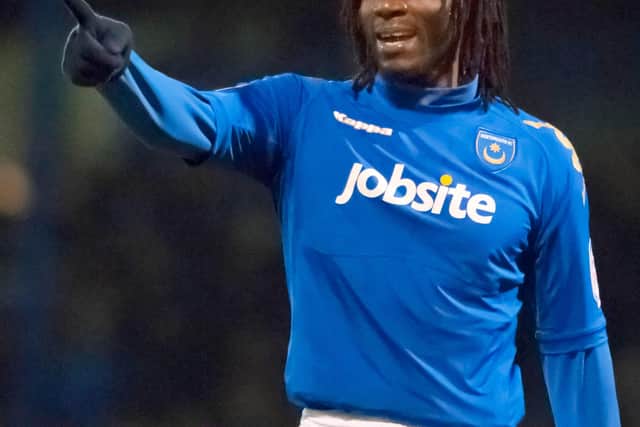 Benjani will be meeting fans in the Victory Lounge at Fratton Park on Friday evening. Picture: Barry Zee