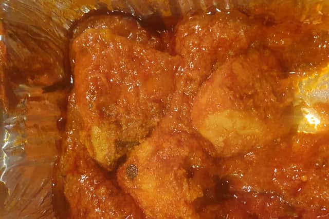 A chicken Madras take away from the Spice Village in Drayton which the Dish Detective thinks Goldilocks would have loved