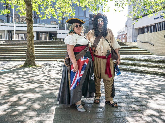 Portsmouth Comic Con 2023 at Portsmouth Guildhall on Saturday 3rd June 2023
Pictured: People dressed up at the event
Picture: Haibur Rahman