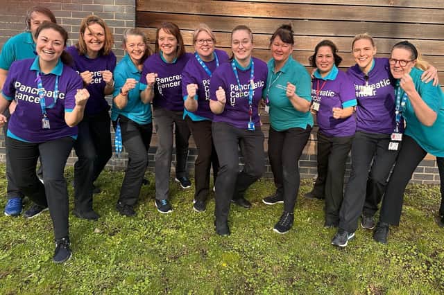 Danielle Saunders and Paige Lowden of Queen Alexandra Hospital’s Community Stroke and Rehabilitation Team will both run 29 miles for pancreatic cancer research (Picture: Heather Joyner)