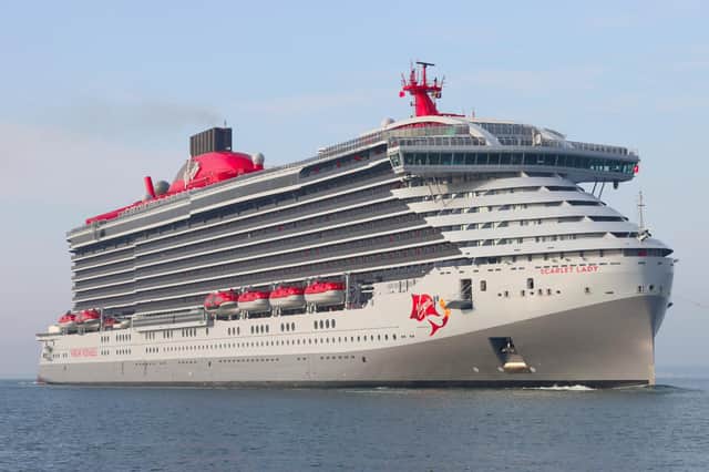 Virgin Voyages Scarlet Lady cruise ship arriving in Portsmouth 24th June 2021
Picture: Darren Holdaway