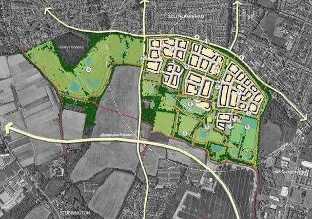 The strategic gap where some 1,200 homes are planned.