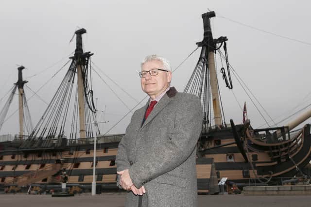 Professor Dominic Tweddle, head of the NMRN has paid tribute to Prince Philip following his death today, aged 99.
Pictured : Dominic Tweddle outside HMS Victory at Historic Dockyard, Portsmouth.