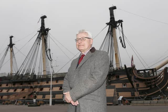Professor Dominic Tweddle, head of the NMRN has paid tribute to Prince Philip following his death today, aged 99. 
Pictured : Dominic Tweddle outside HMS Victory at Historic Dockyard, Portsmouth.