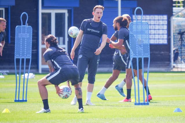 Pompey returned to training on Monday. Picture: Habibur Rahman